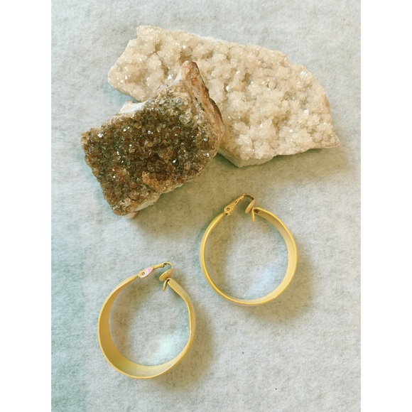 Vintage Jewelry - Yellow Hoops